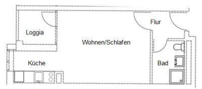 Wir bieten 1 und 2 Raum Appartements in vier Wohnk